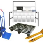 Vybavení do skladu - rudl, balicí stůl, paleta a paletový vozík