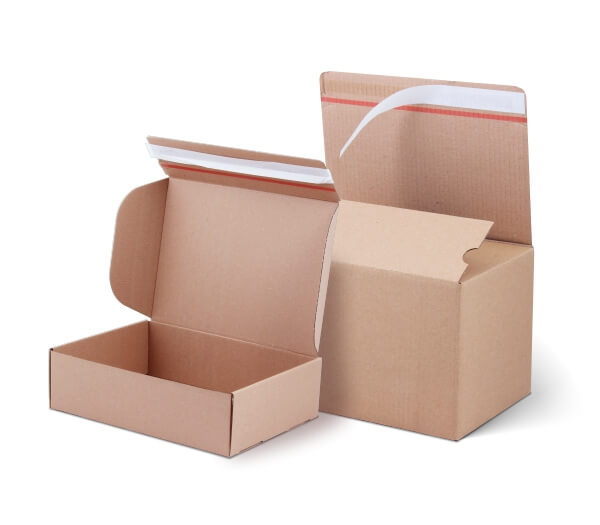 Rychlouzavírací krabice různých velikostí na balení zásilek