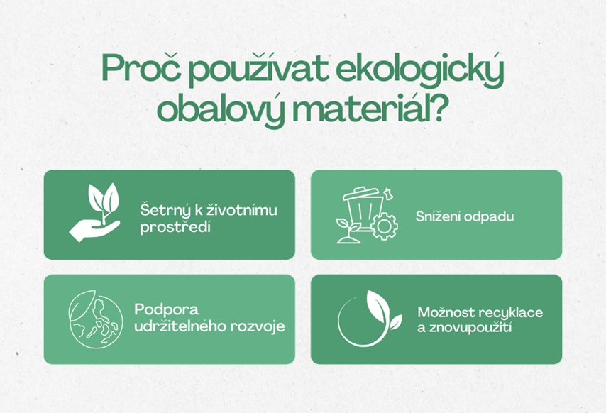 Výhody používání ekologický šetrných obalových materiálů